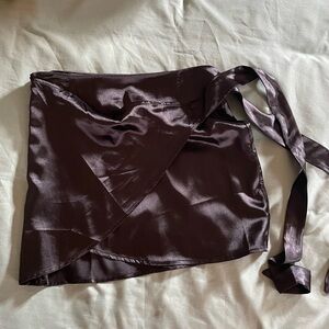 Satin Wrap Skirt